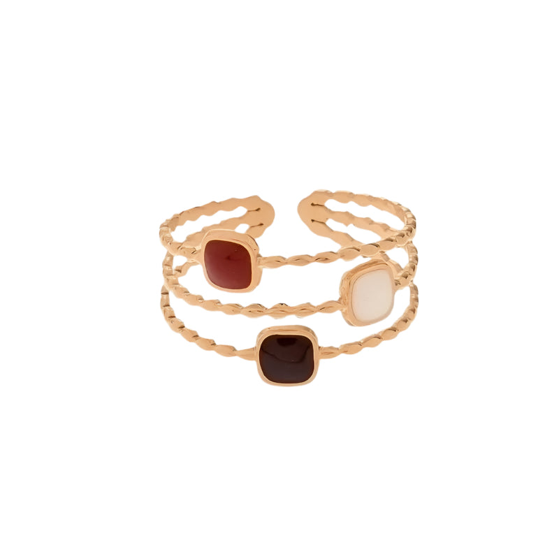 Colour Block Open Back Ring | Bold Statement Jewelry – Eden Rose