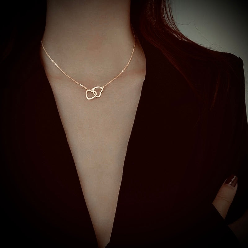 Double Love Necklace | Interlocking Heart Jewelry – Eden Rose