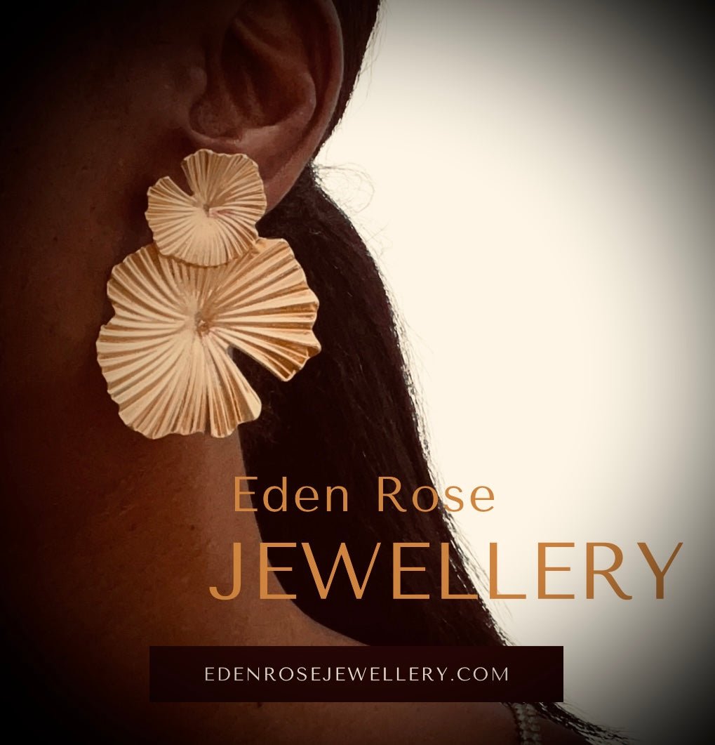 Floral Art Deco Statement Earrings - Eden Rose Jewellery