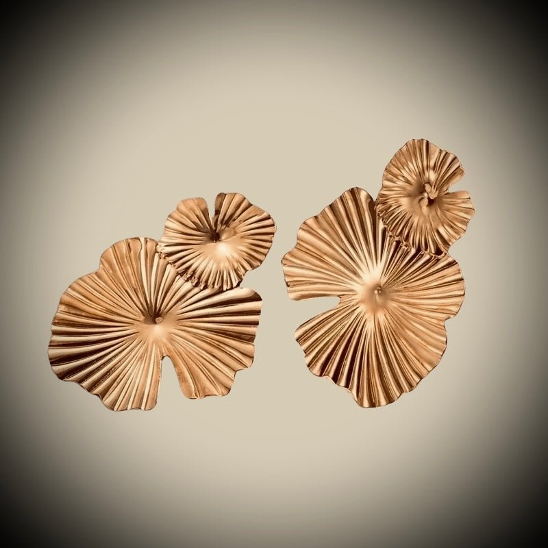 Floral Art Deco Statement Earrings - Eden Rose Jewellery