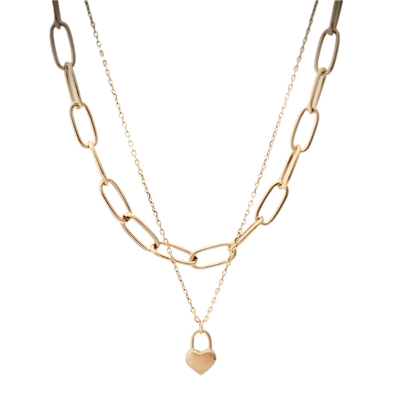 locked in love double layered chain by eden rose jewellery