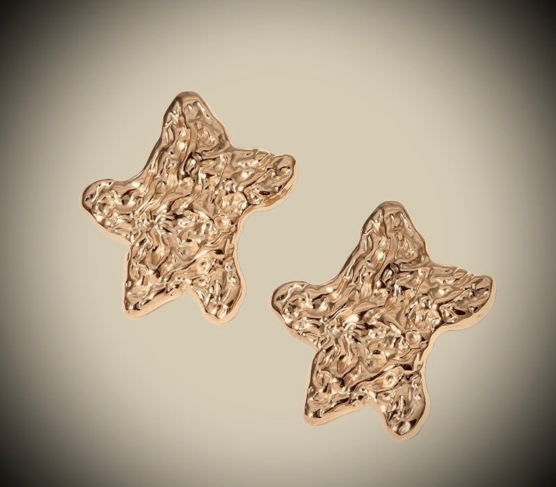 Superstar Stud Textured Wave Earrings - Eden Rose Jewellery