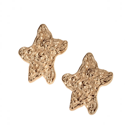 Superstar Stud Earrings | Textured Wave Design – Eden Rose