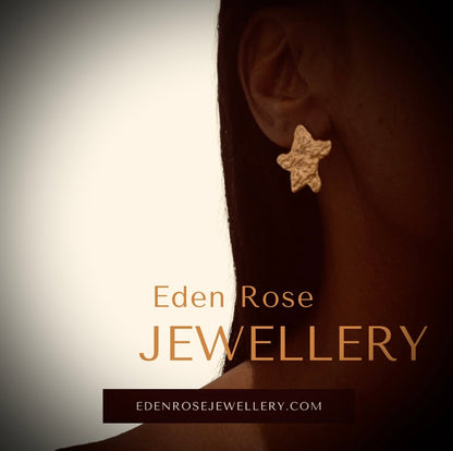 Superstar Stud Earrings | Textured Wave Design – Eden Rose