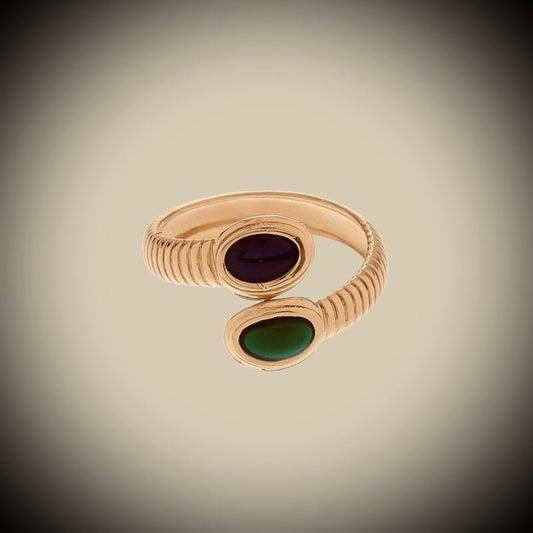 Wicked Inspired Open Back Colour Block Ring - Eden Rose Jewellery